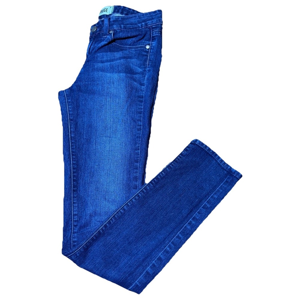 Paige Peg Skinny Jeans Women Size 27 Blue Low Rise Stretch Denim